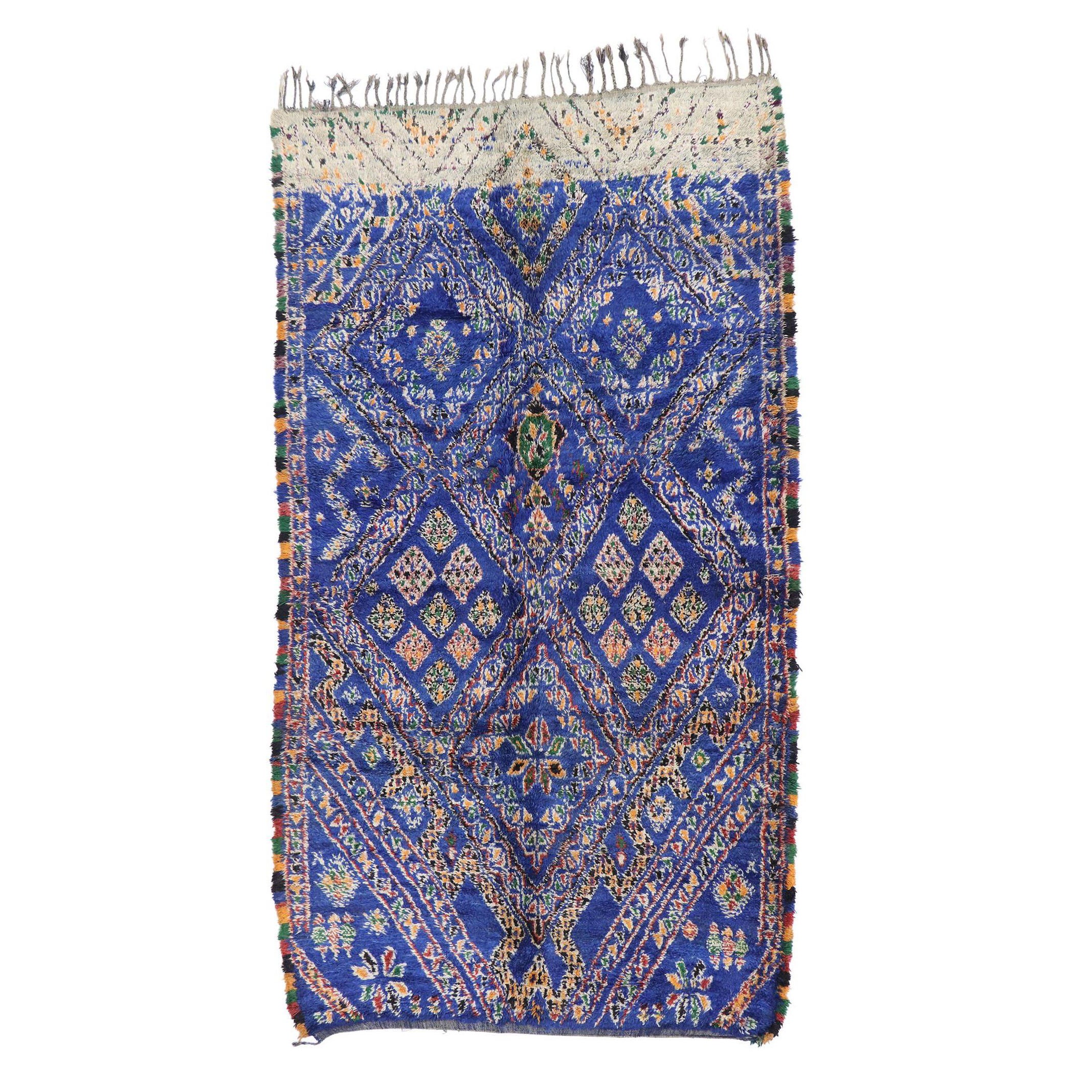 Alfombra Vintage Bereber Beni M'Guild Marroquí de Estilo Tribal Bohemio