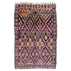 Vintage Berber Beni M'Guild Moroccan Rug with Bohemian Tribal Style