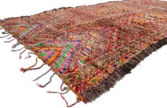 Vintage Berber Beni M'Guild Moroccan Rug with Boho Chic Tribal Style