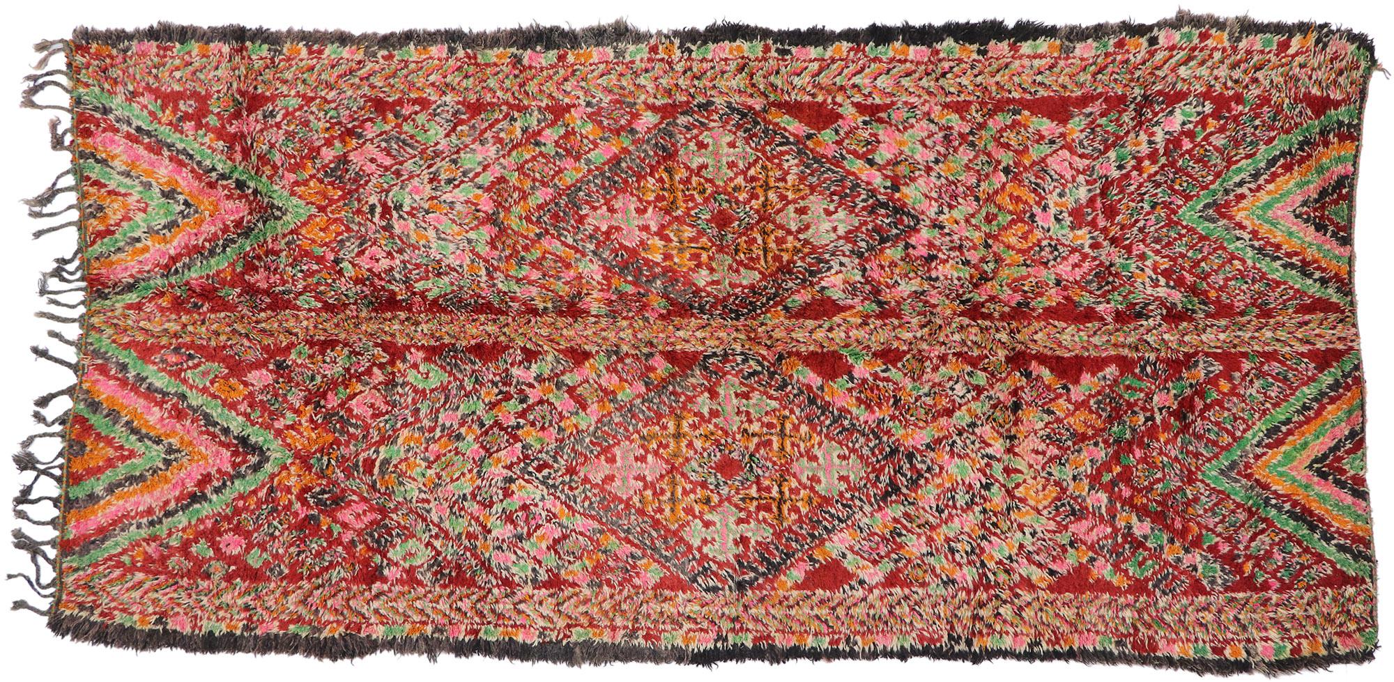 Marokkanischer Berber Beni M'guild-Teppich im Boho-Chic-Stil, Vintage im Angebot 2