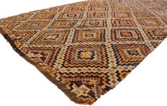 1980's Berber Beni M'Guild Moroccan Carpet with Modern Style