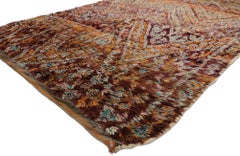 Vintage Berber Beni M'Guild Moroccan Rug with Mid-Century Modern Style