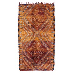 Tapis berbère Beni M'Guild marocain de style moderne du milieu du siècle dernier