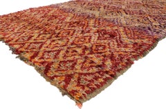 1970's Berber Beni M'Guild Moroccan Carpet with Modern Style