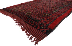1960's Berber Beni M'Guild Moroccan Carpet with Tribal Style
