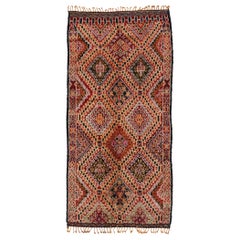 Vintage Berber Beni M'Guild Moroccan Rug with Tribal Style