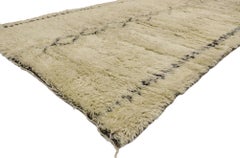 Vintage Berber Beni Ourain Moroccan Rug with Mid-Century Modern Style