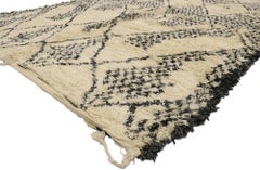 Alfombra Marroquí Vintage Bereber Beni Ourain, 07'01 x 10'02