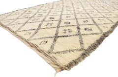 Tappeto berbero Beni Ourain marocchino vintage con stile tribale