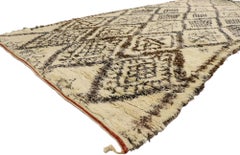 The Guardian Lattice: A Vintage Beni Ourain Masterpiece of Tribal Elegance
