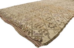 Vintage Berber Beni Ourain Moroccan Rug with Tribal Style