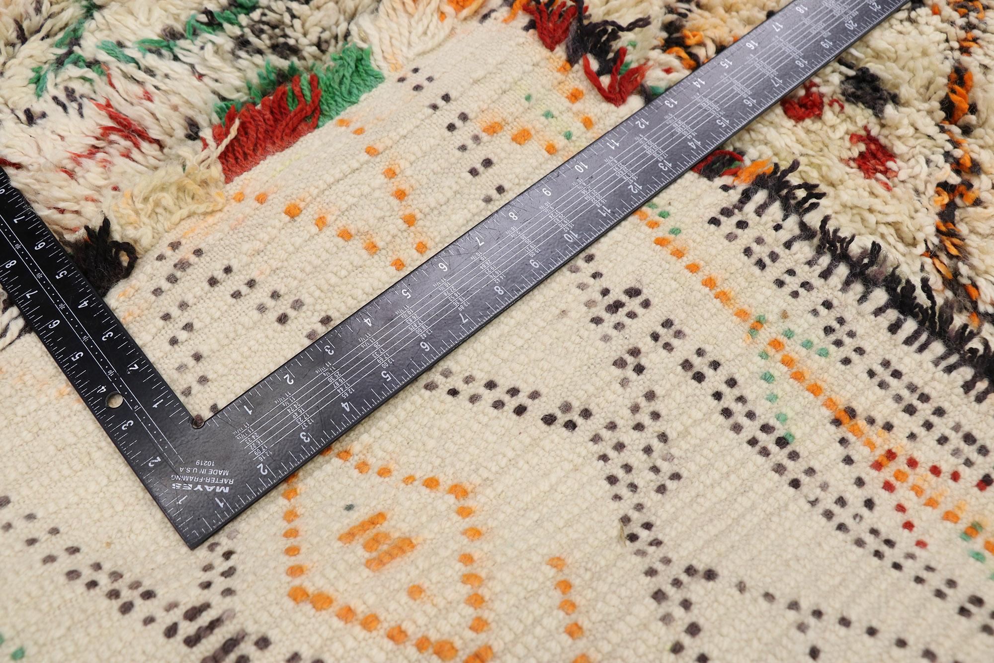 Marokkanischer Berber- Beni Ourain-Teppich im Stammesstil im Zustand „Gut“ im Angebot in Dallas, TX