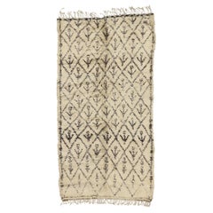 Tapis berbère marocain Beni Ourain vintage de style tribal