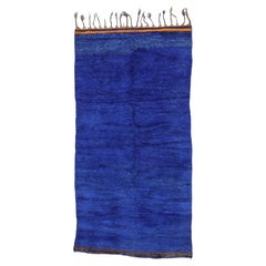 Vintage Berber Blue Moroccan Rug