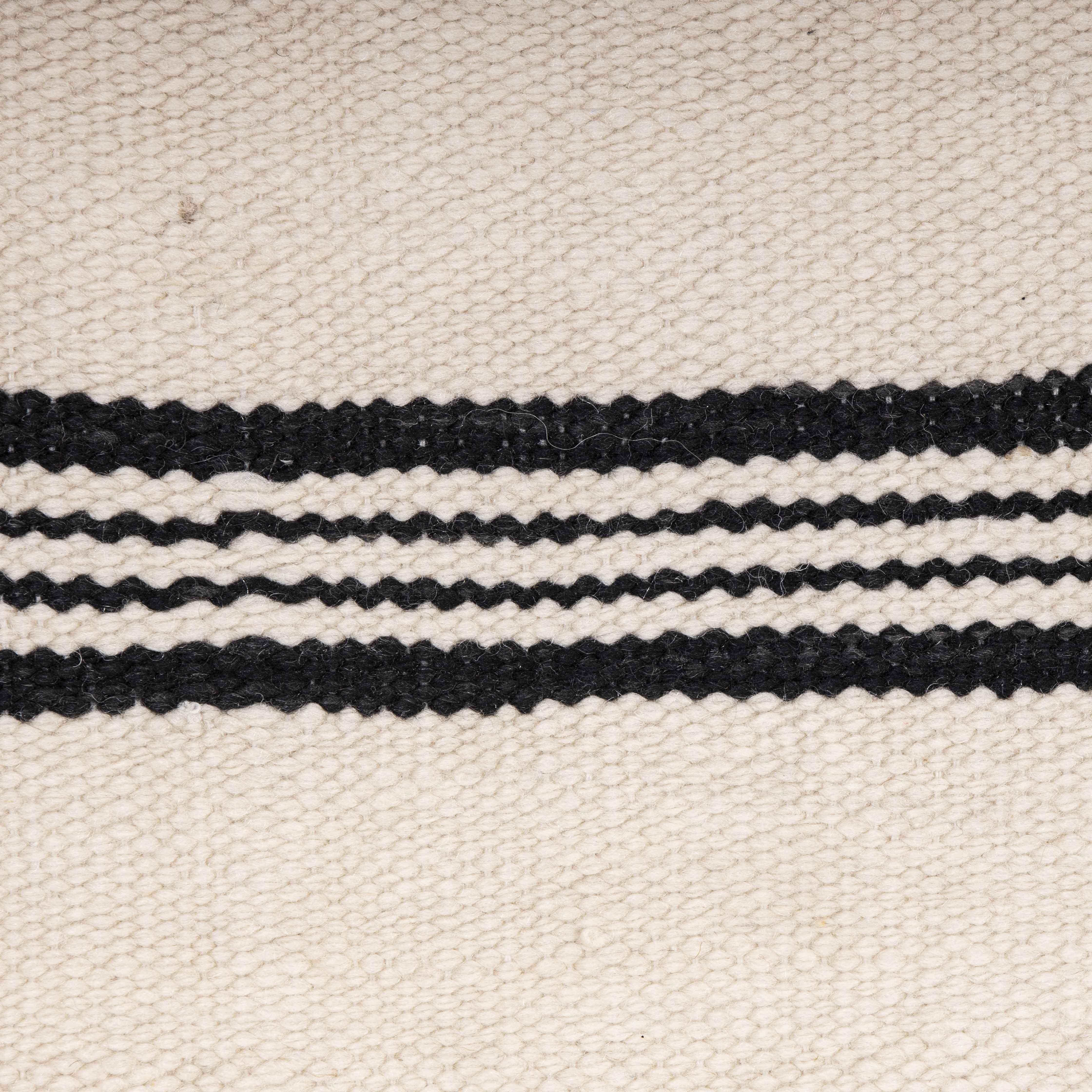 Vintage Berber Bold Monochrome Twin Stripe Hanbel Rug For Sale 1