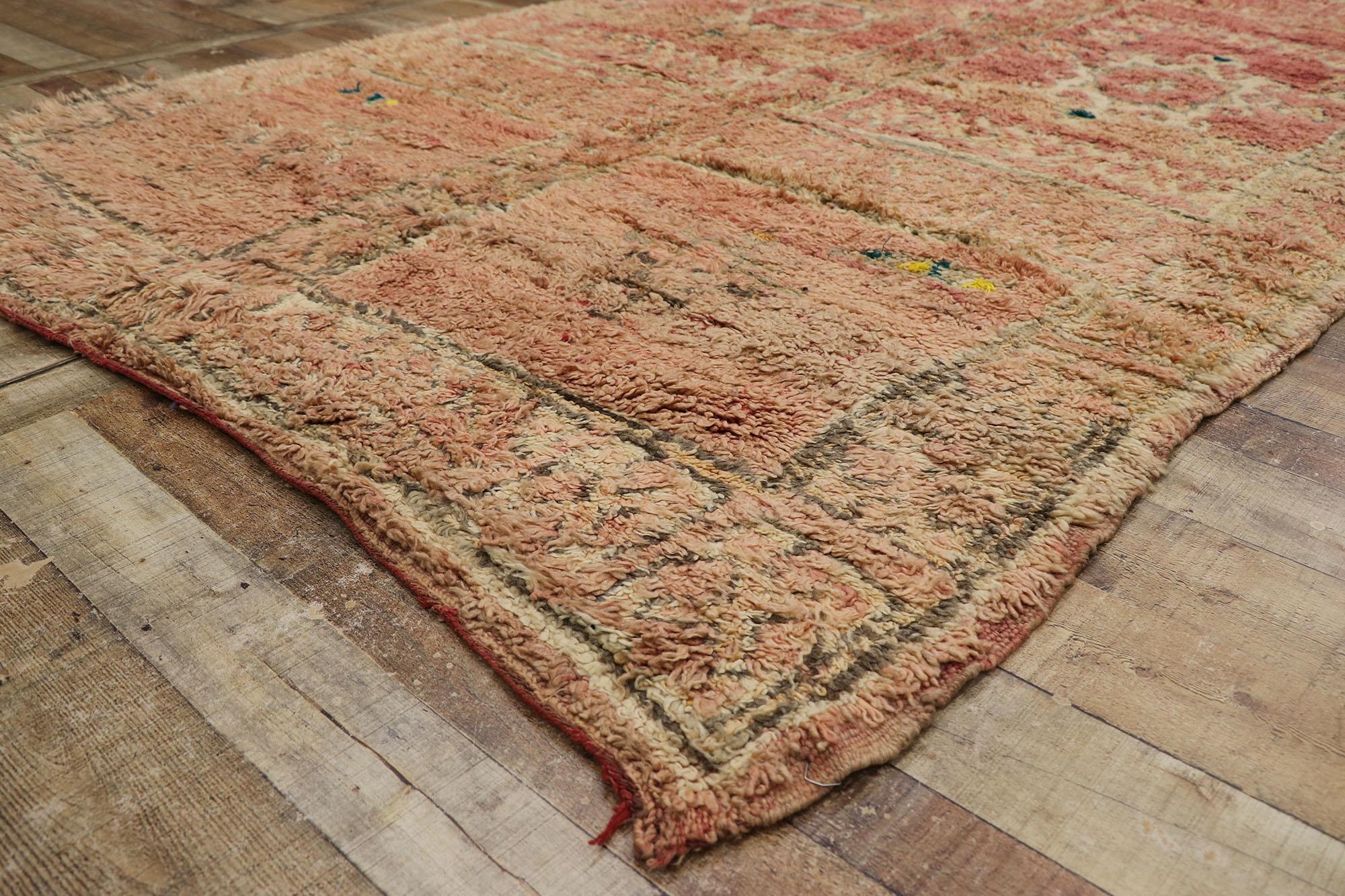 20th Century Vintage Berber Boujad Moroccan Rug