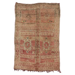 Vintage Berber Boujad Moroccan Rug