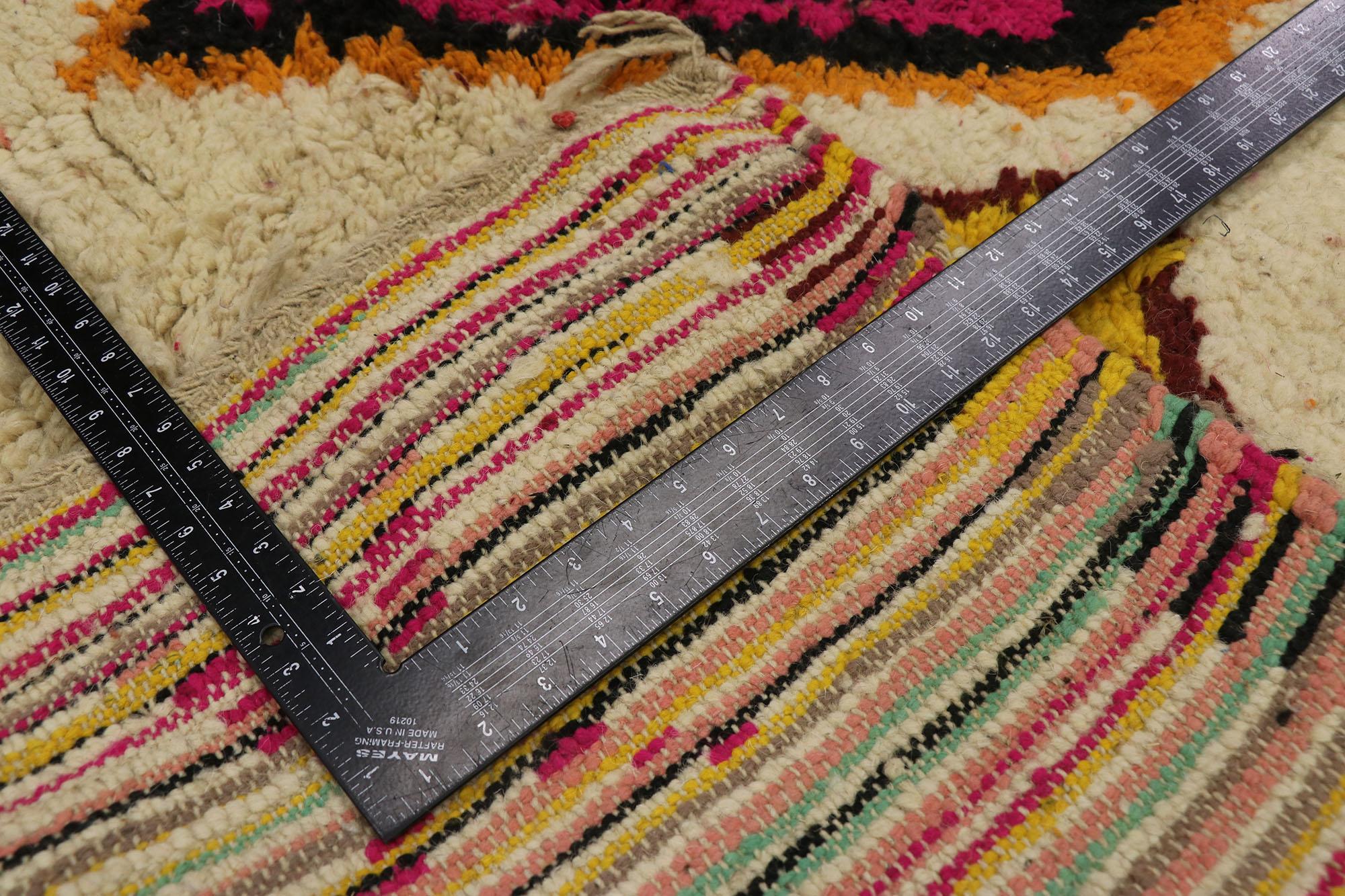 Alfombra Vintage Bereber Boujad Marroquí con Expresionismo Abstracto en Bueno estado para la venta en Dallas, TX