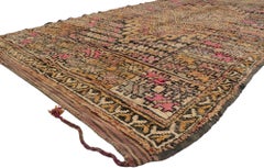 1980's Berber Boujad Moroccan Carpet with Bohemian Style