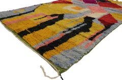 Vintage Berber Boujad Moroccan Rug with Bohemian Style