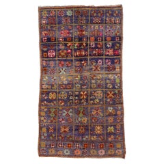 Tapis berbère marocain vintage Boujad de style bohème