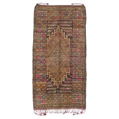 Vintage Berber Boujad Moroccan Rug with Bohemian Style