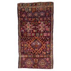 Vintage Berber Boujad Moroccan Rug with Bohemian Tribal Style