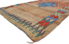 Alfombra Vintage Bereber Boujad Marroquí de Estilo Tribal