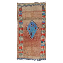 Vintage Berber Boujad Moroccan Rug with Tribal Style