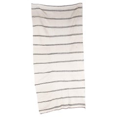 Vintage Berber Fine Monochrome Stripe Hanbel Rug