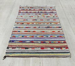 Mehrfarbiger Flachgewebeteppich aus Berber, Marokko, 20. Jahrhundert