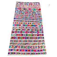 Alfombra Geométrica Bereber Vintage Años 70 Lana Hecha a Mano Boho Norte de África Étnica XXL