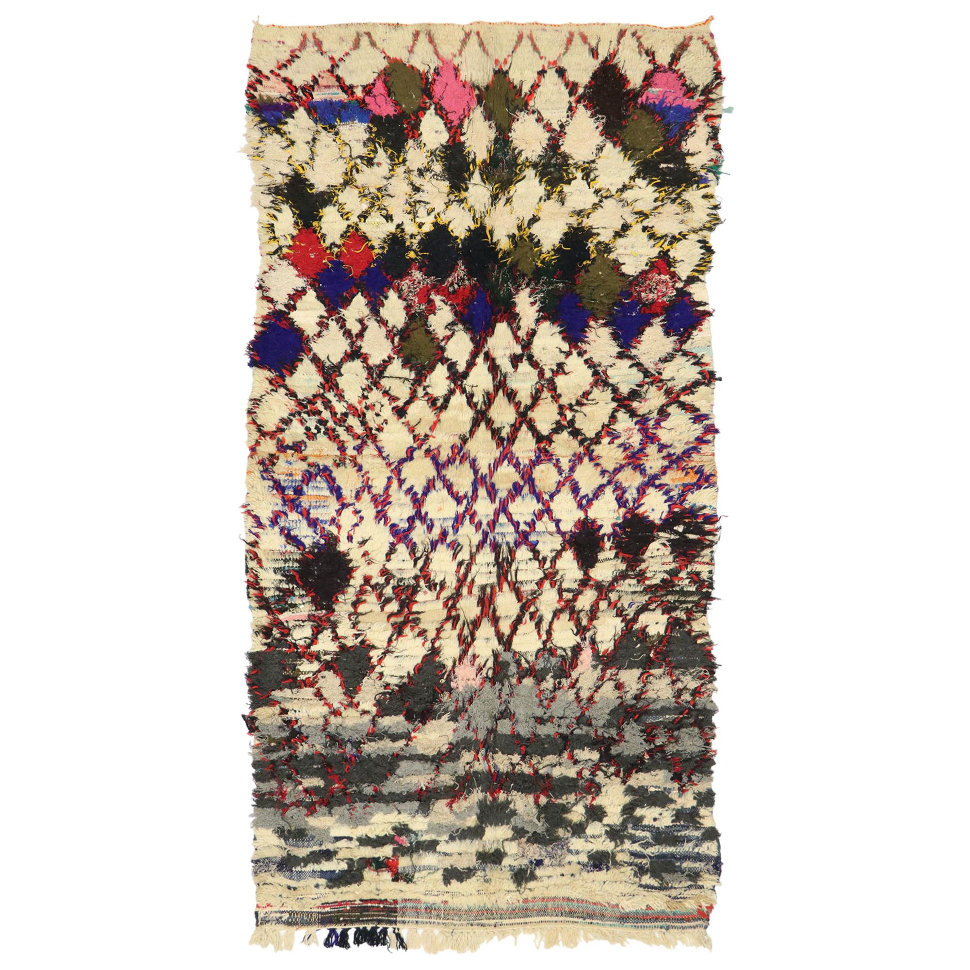 Photo inspiration: Visual Reference: Moroccan Vintage Hand Loomed Boucherouite Berber Rug Atlas Mountains