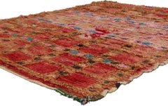 Marokkanischer Azilal-Teppich aus Berber, Boho Chic Meets Cozy Tribal Enchantment, Vintage