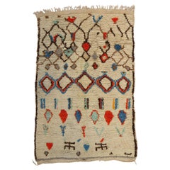 Vintage Berber Moroccan Azilal Rug, Boho Chic Meets Tribal Enchantment