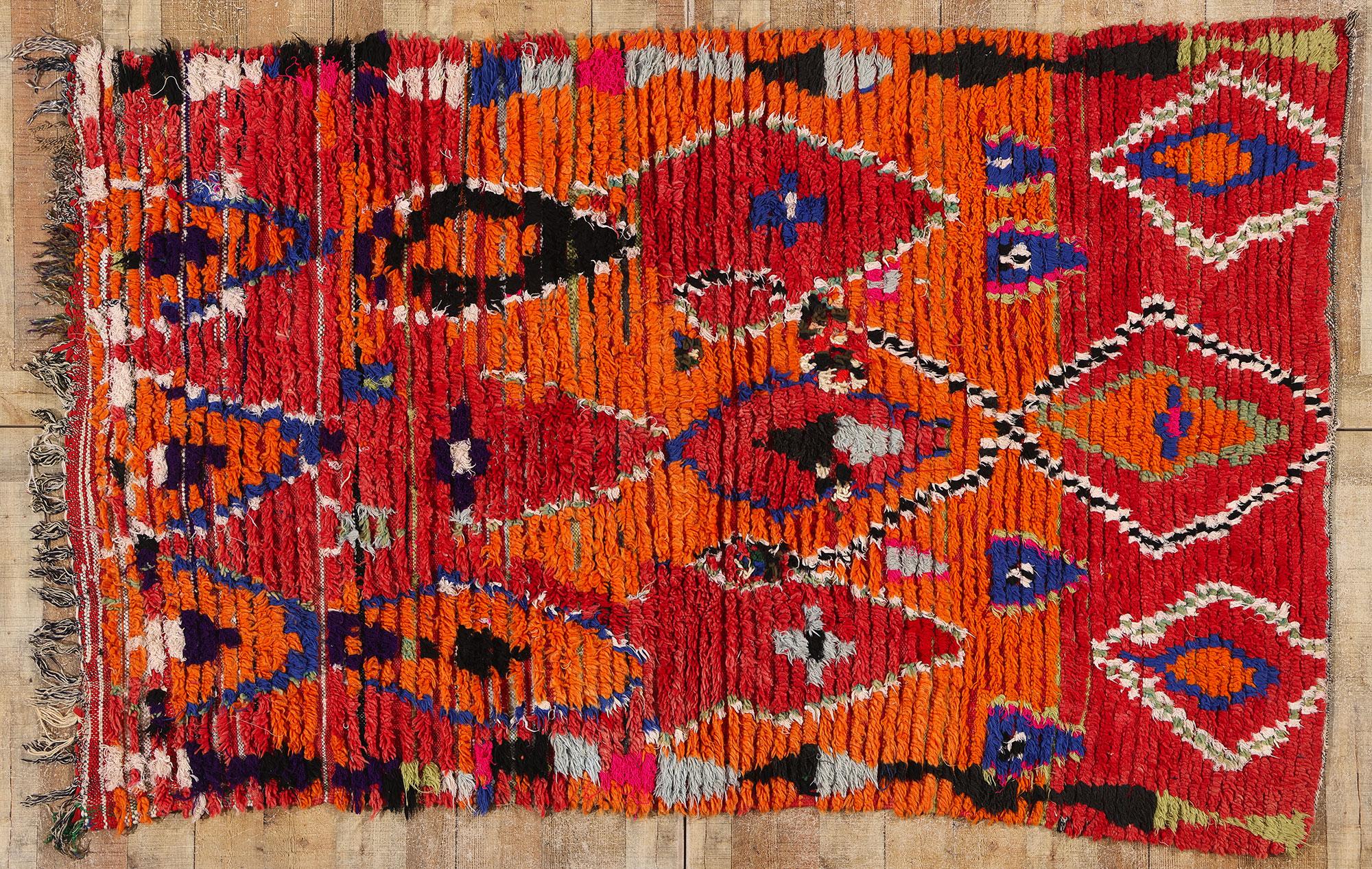 Marokkanischer Azilal-Teppich aus Berber, Cozy Boho Chic Meets Stammeskunst-Enchantment, Vintage im Angebot 2