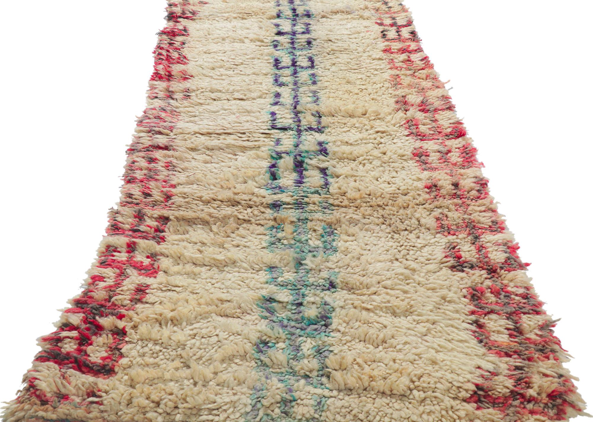 Vintage Berber marokkanischer Azilal-Teppich (Marokkanisch) im Angebot