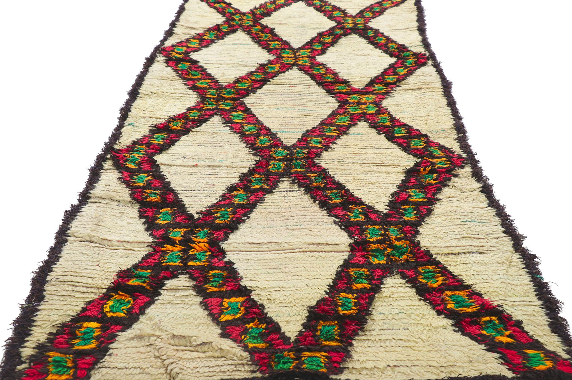 Marokkanischer Azilal-Teppich aus Berber (Handgeknüpft) im Angebot