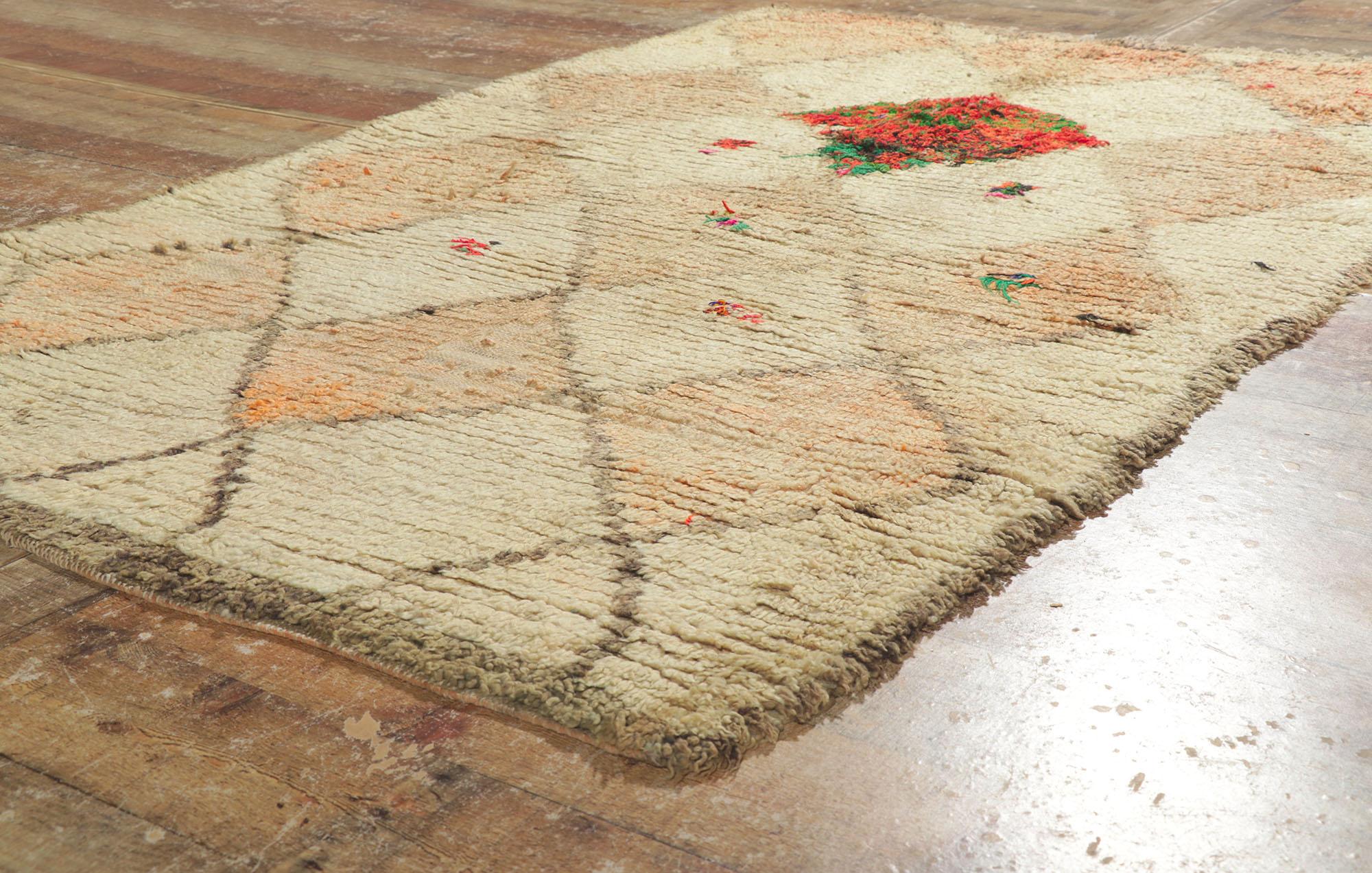 20th Century Vintage Berber Moroccan Azilal Rug For Sale