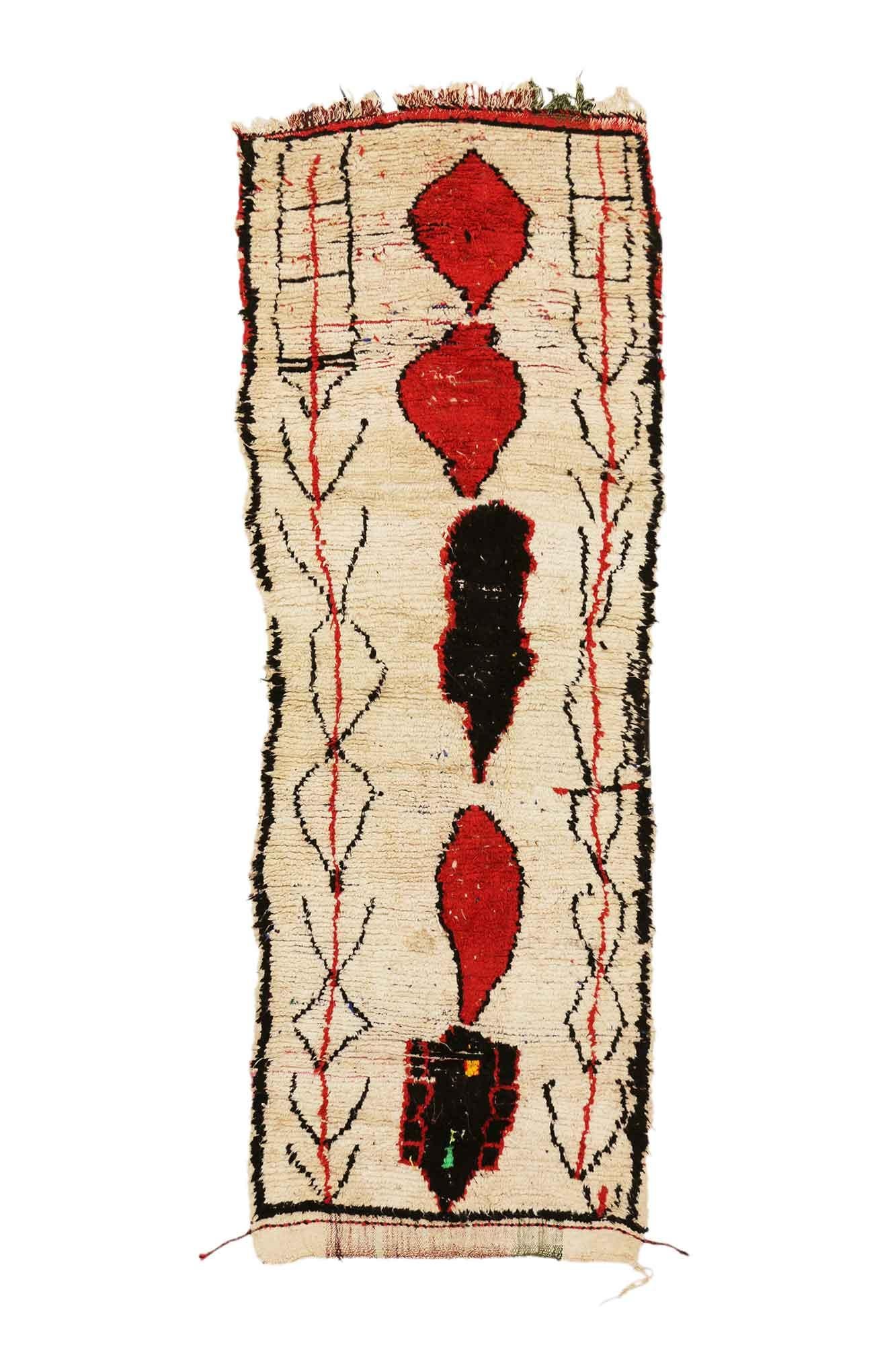 Vintage Berber marokkanischer Azilal-Teppich im Zustand „Gut“ im Angebot in Dallas, TX