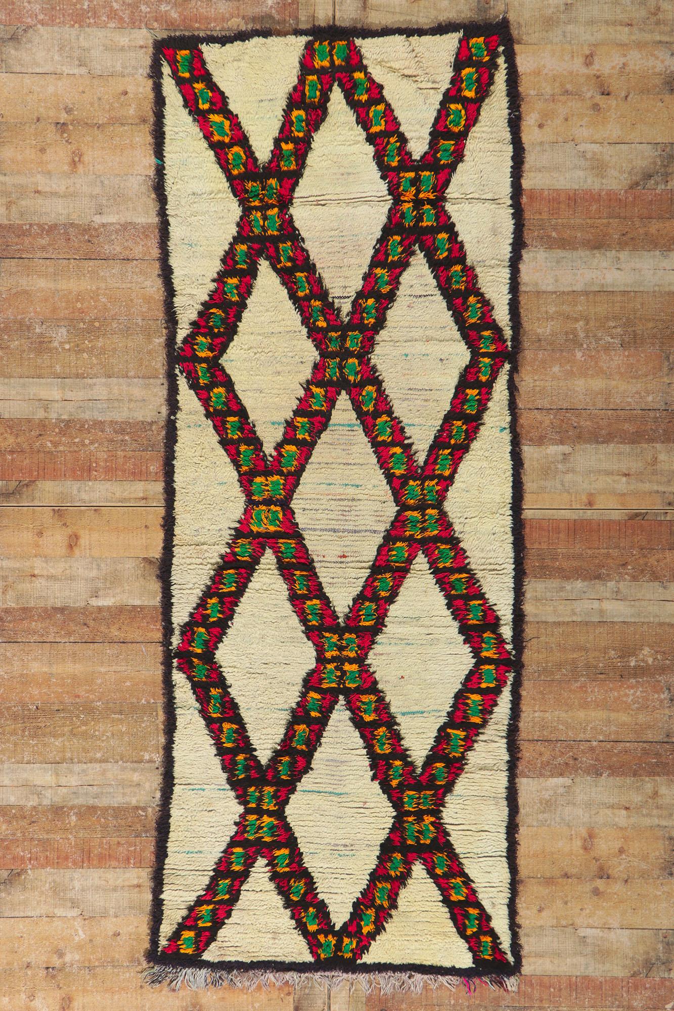 Marokkanischer Azilal-Teppich aus Berber im Angebot 1