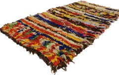 1980's Berber Moroccan Azilal Carpet with Abstract Expressionist Style
