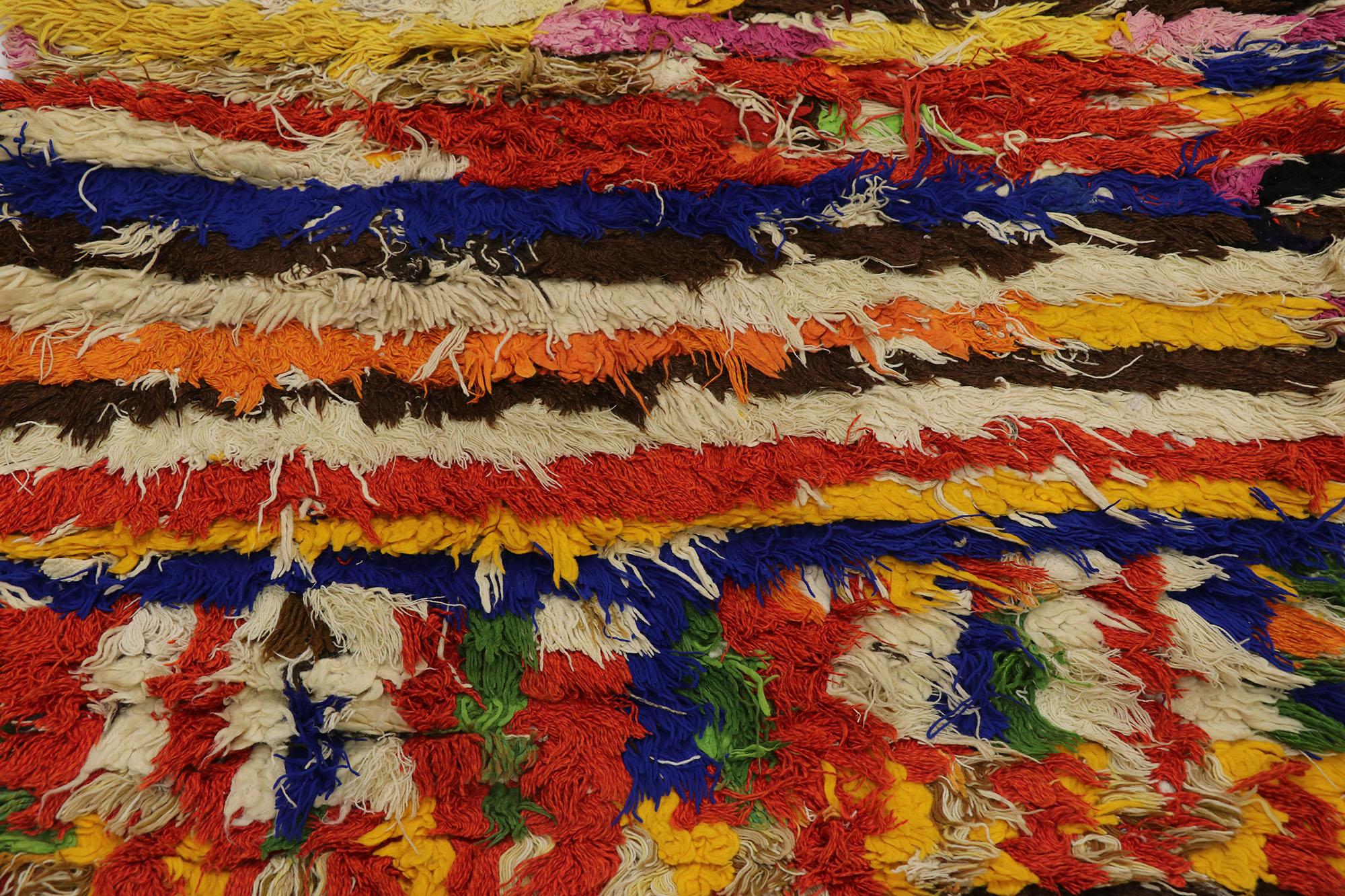 1980's Berber Moroccan Azilal Carpet with Abstract Expressionist Style In Good Condition In Dallas, TX