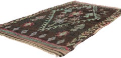 Vintage Berber Moroccan Azilal Rug, Nomadic Charm Meets with Esoteric Elegance