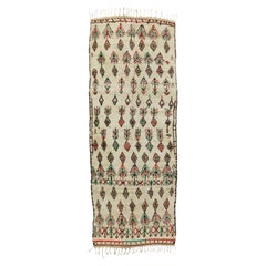 Vintage Berber Moroccan Azilal Rug Runner with Tribal Bohemian Style