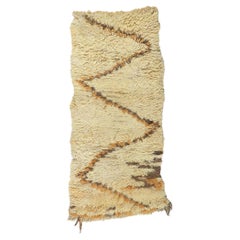 Retro Berber Moroccan Azilal Rug, Wabi-Sabi Meets Neutral Bohemian Style