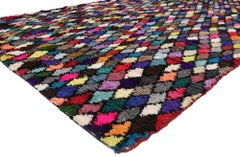 Vintage Berber Moroccan Azilal Rug with Bohemian Tribal Style
