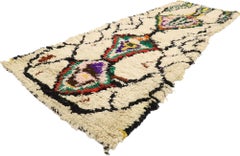 Vintage Berber Moroccan Azilal Rug with Bohemian Tribal Style