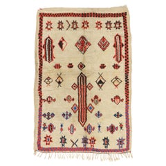 Vintage Berber Moroccan Azilal Rug with Boho Chic Tribal Style