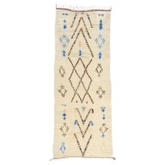 Vintage Berber Moroccan Azilal Rug with Boho Chic Tribal Style